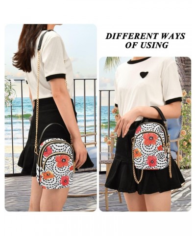 Spiral Blots Flowers Crossbody Bags for Women Crossbody Tote Bag Phone Bags Wallet with Chain Strap for Everyday Use $11.18 T...