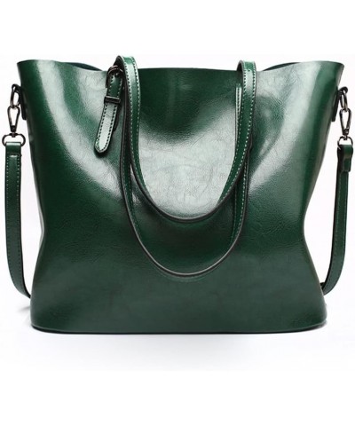 Extra Large Leather Tote Bag for Women with Zipper, Fashion Top Handle Shoulder Bag Casual Tote Crossbody Bag Green $19.68 Totes