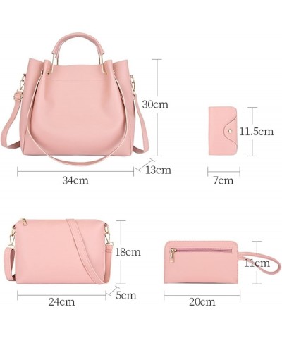 Shoulder Bags For Women Fashion Tote Handbag Crossbody Bag Card Holder Outdoor Office Shopping Embossed PU Leather 4 Pcs Set ...