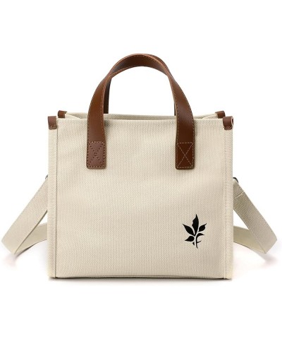 Women Shoulder Bag Canvas Handbag Crossbody Bag Multifunctional Top Handle Bag Casual White $22.03 Totes