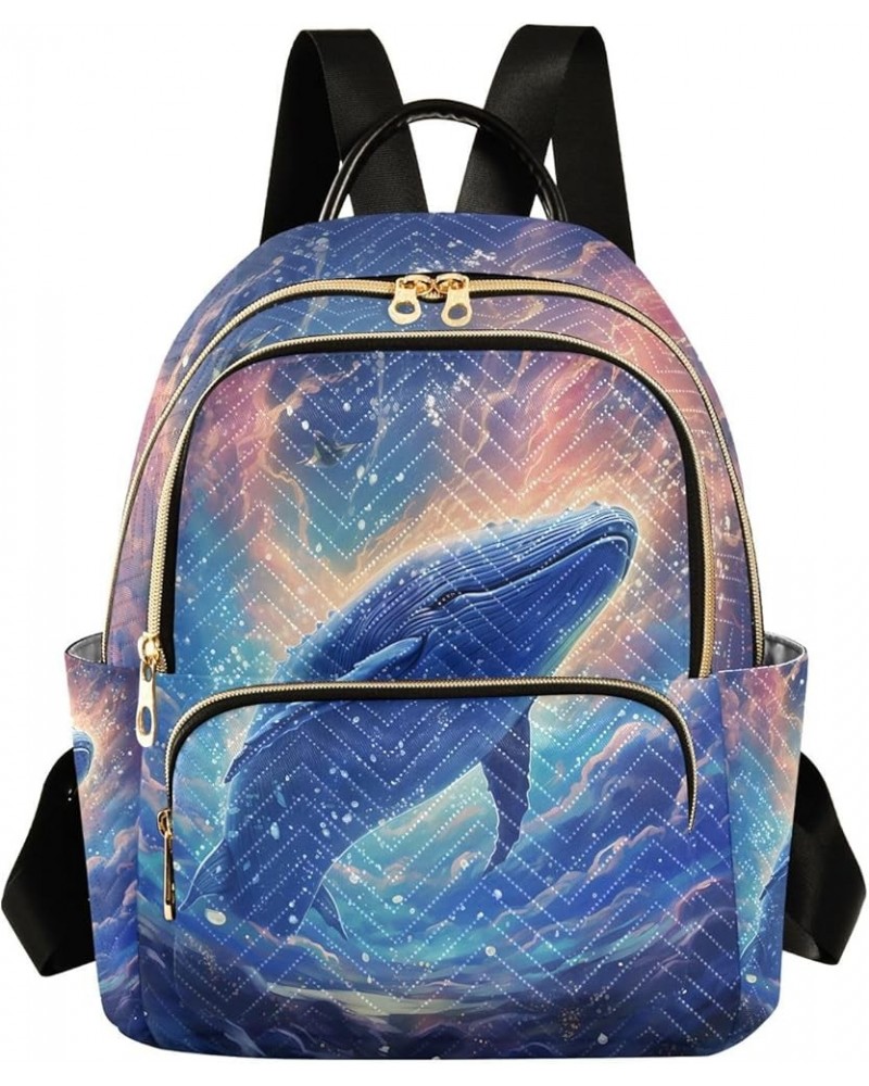 Mini Backpack for Women, Galaxy Whale Travel Backpack Purse for Ladies, Small Bookbag Daypack Shoulder Bag S A61 Medium $15.1...