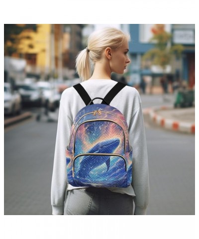 Mini Backpack for Women, Galaxy Whale Travel Backpack Purse for Ladies, Small Bookbag Daypack Shoulder Bag S A61 Medium $15.1...