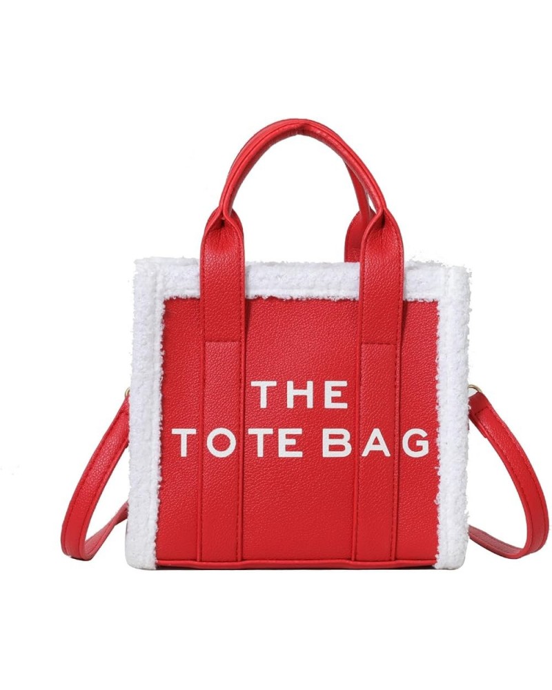 The Tote Bag for Women, Mini Leather Tote Bag with Zipper Trendy Shoulder Crossbody Handbags for Work Travel(Pink) Red $20.99...