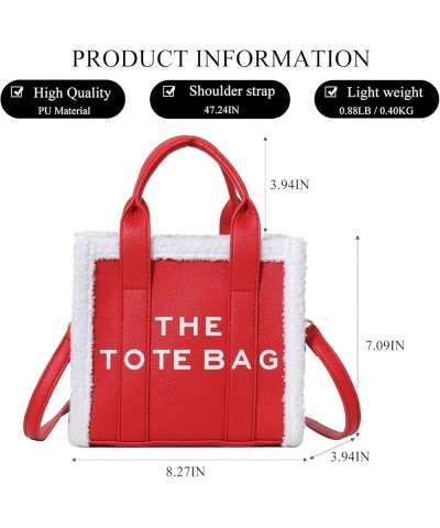 The Tote Bag for Women, Mini Leather Tote Bag with Zipper Trendy Shoulder Crossbody Handbags for Work Travel(Pink) Red $20.99...