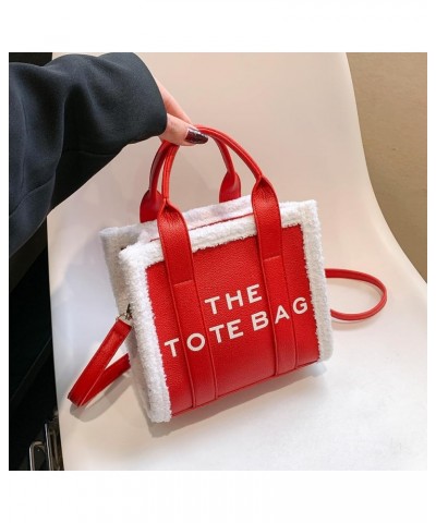 The Tote Bag for Women, Mini Leather Tote Bag with Zipper Trendy Shoulder Crossbody Handbags for Work Travel(Pink) Red $20.99...