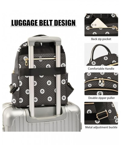 Travel Backpack Purse for Women Fashion Anti-theft Work Casual Dog Paw Polka Dot Daypack Shoulder Bag Medium Size Medium $18....