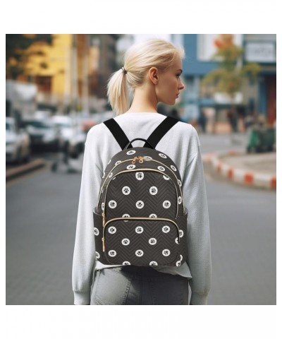 Travel Backpack Purse for Women Fashion Anti-theft Work Casual Dog Paw Polka Dot Daypack Shoulder Bag Medium Size Medium $18....