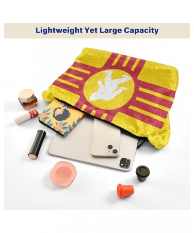 Ladies Soft Plush Underarm Bag Flag-new-mexico-bigf-oot Fluffy Shoulder Bag Women Furry Purse Handbag $15.36 Shoulder Bags