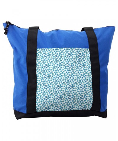 Shells Shoulder Bag, Abstract Blue Scallops, Durable with Zipper $19.94 Shoulder Bags