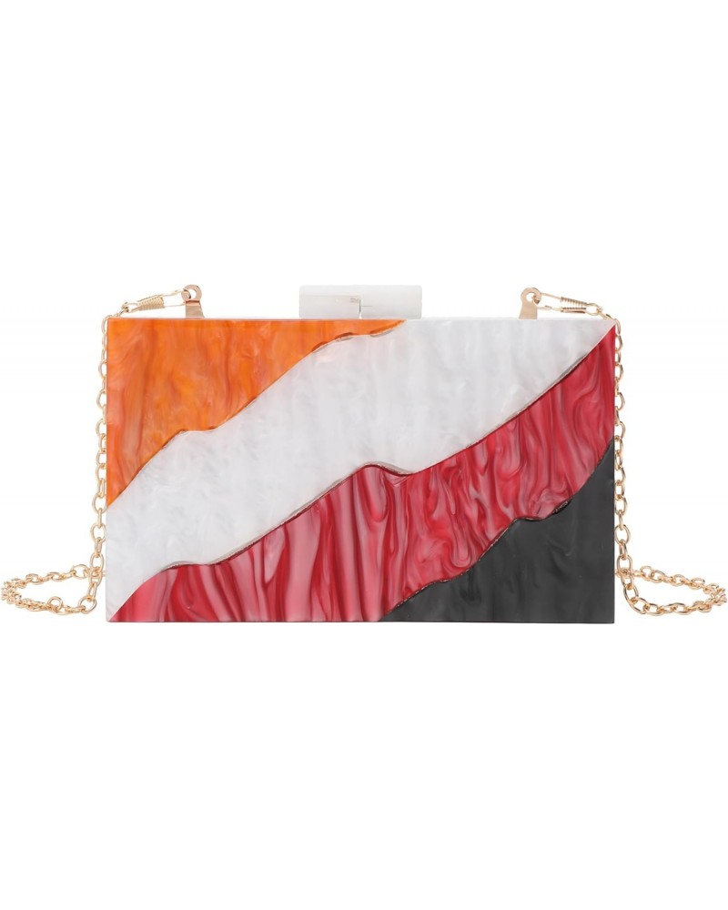 Acrylic Clutch Purses for Women Evening Clutch Bag Purse Handbag Wedding Party Cocktail(11-multicolor) $15.91 Evening Bags