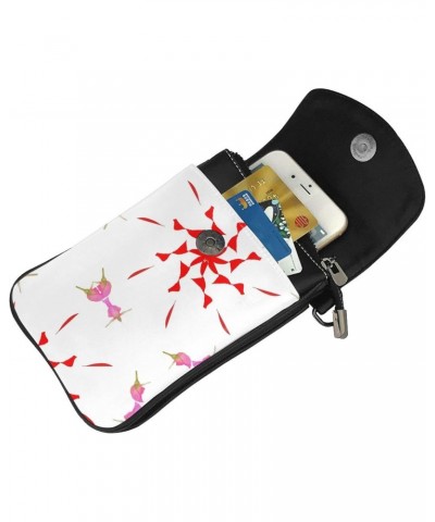 women leather Cell Phone Purse The budding and turning flower pattern Soft, durable and waterproof PU leather Convenient for ...