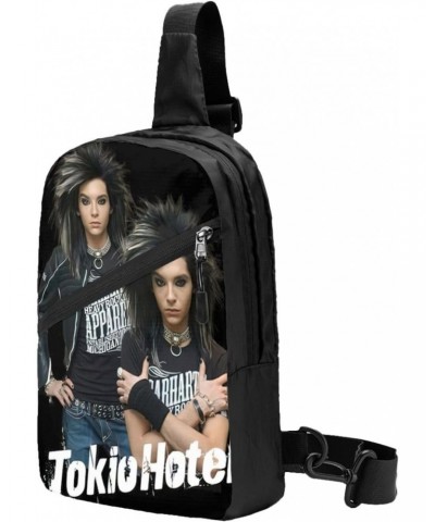 Tokio Rock Group Hotel Crossbody Handbag Chest Bag Sling Bag Adjustable Shoulder Bag Hiking Daypack Classic Chest Package Fol...