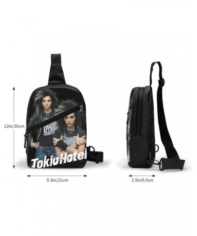 Tokio Rock Group Hotel Crossbody Handbag Chest Bag Sling Bag Adjustable Shoulder Bag Hiking Daypack Classic Chest Package Fol...