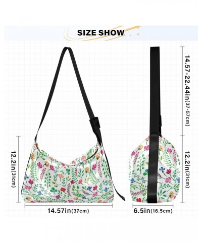 Watercolor Flowers Women Crossbody Wallet Purse Womens Bags Crossbody Large Shoulder Purse $15.18 Hobo Bags