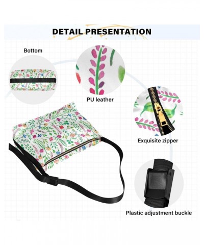 Watercolor Flowers Women Crossbody Wallet Purse Womens Bags Crossbody Large Shoulder Purse $15.18 Hobo Bags