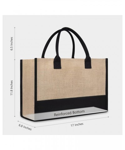 Initial Jute/Canvas Tote Bag, Personalized Present Bag, Suitable for Wedding, Birthday, Beach, Holiday, is a Great Gift for W...