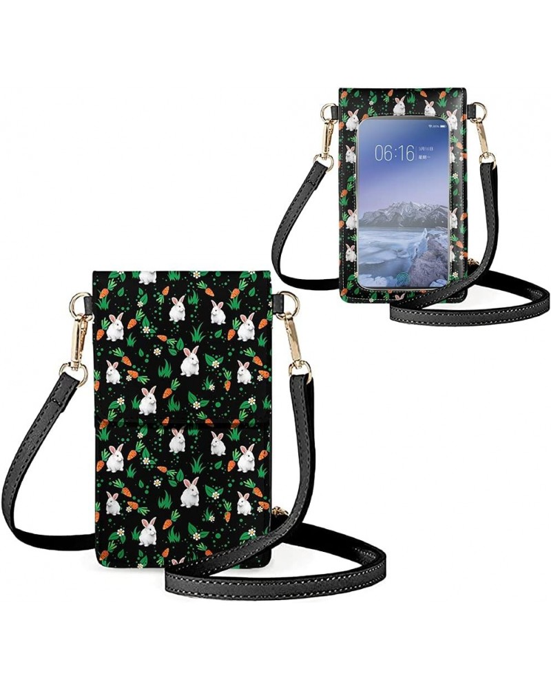 Touch Screen Phone Purse, Lightweight Small Wallet Purses and Handbags with a Shoulder Strap for Women Cute Rabbits $10.97 Cr...