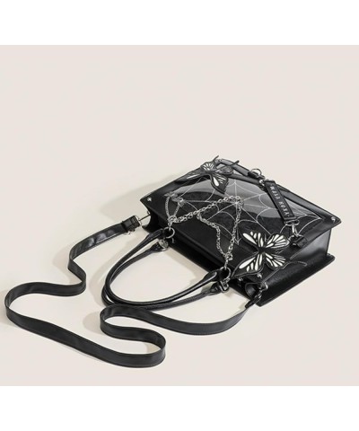 Women Goth Purse Y2K Crossbody Bag Butterfly Spider Web Dark Academia Shoulder Tote Handbag Emo Alt Gothic Accessories Black ...