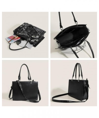 Women Goth Purse Y2K Crossbody Bag Butterfly Spider Web Dark Academia Shoulder Tote Handbag Emo Alt Gothic Accessories Black ...