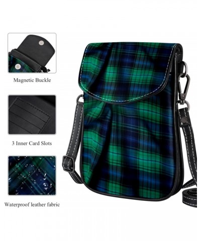 Crossbody Bags for Women,Crossbody Bag Men,Small Sling Bag,Black Plaid Printing,Crossbody Purse $13.33 Crossbody Bags