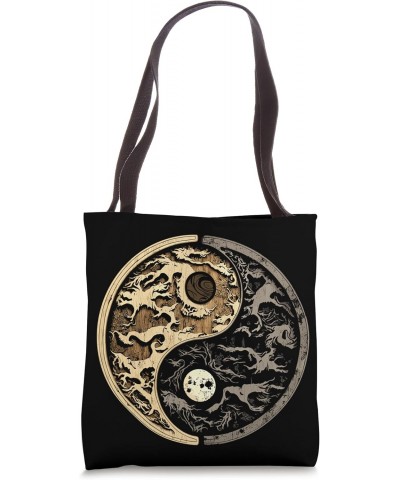 Balance and Harmony: Yin Yang Symbol Nature Lover Tote Bag $10.50 Totes