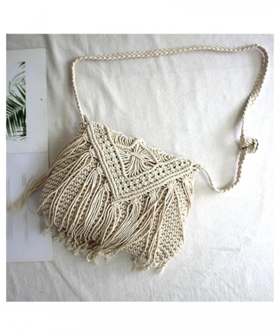 Handmade Woven Knitted Tassel Crossbody Bag Shoulder Messenger Bag Female Beach Summer Handbags Women (Color : 3-Pack, Size :...