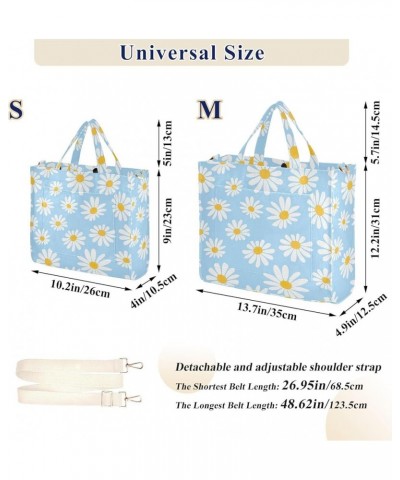 Shoulder Tote Women Watercolor Garden Flowers Tote Bag Designer Teacher Bag Tote Tote Bag with Pockets Wildflowers on Blue $9...