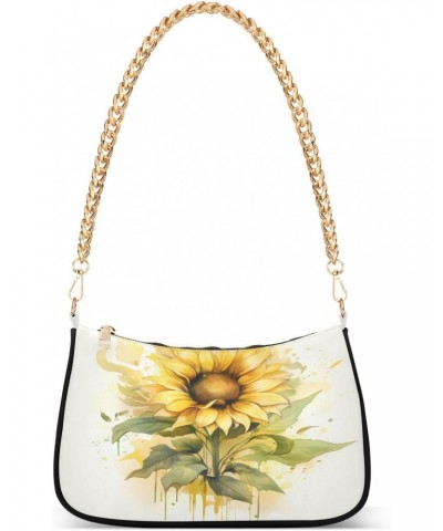 Shoulder Bags for Women Yellow Sunflowers (3) Hobo Tote Handbag Small Clutch Purse with Zipper Closure $13.95 Shoulder Bags