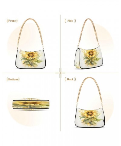 Shoulder Bags for Women Yellow Sunflowers (3) Hobo Tote Handbag Small Clutch Purse with Zipper Closure $13.95 Shoulder Bags