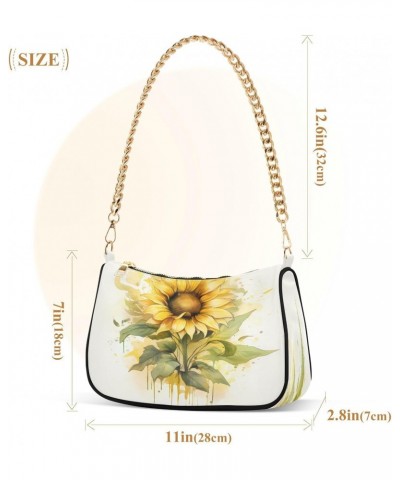 Shoulder Bags for Women Yellow Sunflowers (3) Hobo Tote Handbag Small Clutch Purse with Zipper Closure $13.95 Shoulder Bags