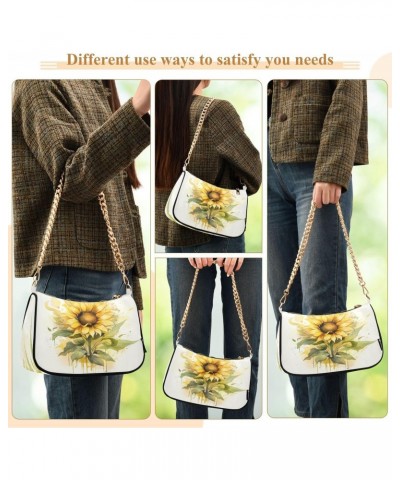 Shoulder Bags for Women Yellow Sunflowers (3) Hobo Tote Handbag Small Clutch Purse with Zipper Closure $13.95 Shoulder Bags