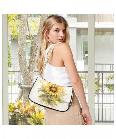 Shoulder Bags for Women Yellow Sunflowers (3) Hobo Tote Handbag Small Clutch Purse with Zipper Closure $13.95 Shoulder Bags