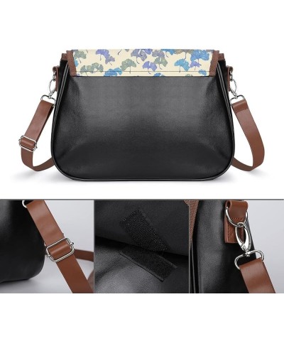 Printed Shoulder Crossbody Bag Leather Hobo Bags Medium Ladies Top Handles Satchels Sunflower Bouquet Color10 $26.49 Shoulder...