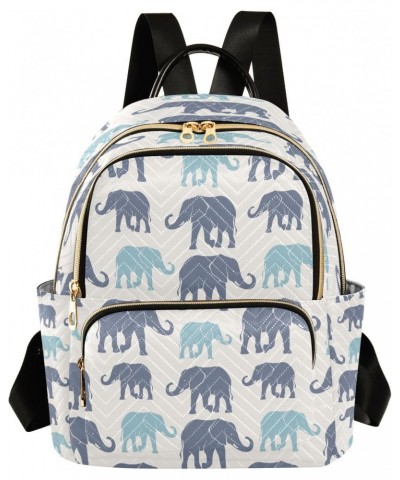 Hand Drawn Silhouette Elephants Funny Backpack Purse for Women Travel Handbag Shoulder Bag $14.35 Backpacks