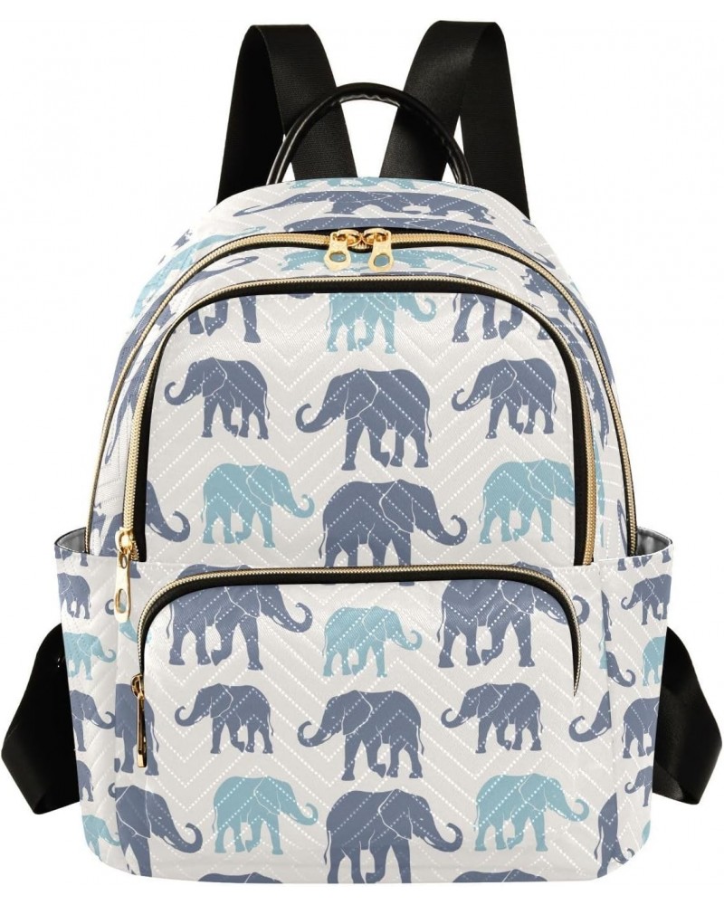 Hand Drawn Silhouette Elephants Funny Backpack Purse for Women Travel Handbag Shoulder Bag $14.35 Backpacks