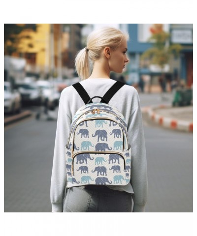 Hand Drawn Silhouette Elephants Funny Backpack Purse for Women Travel Handbag Shoulder Bag $14.35 Backpacks