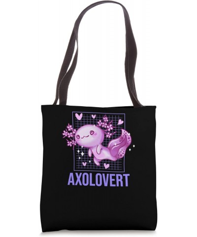 Axolovert Funny Axolotl Humor Salamander Introvert Tote Bag $9.66 Totes