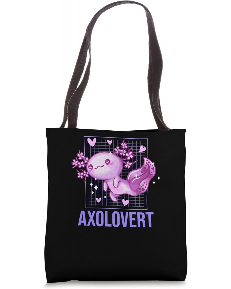 Axolovert Funny Axolotl Humor Salamander Introvert Tote Bag $9.66 Totes