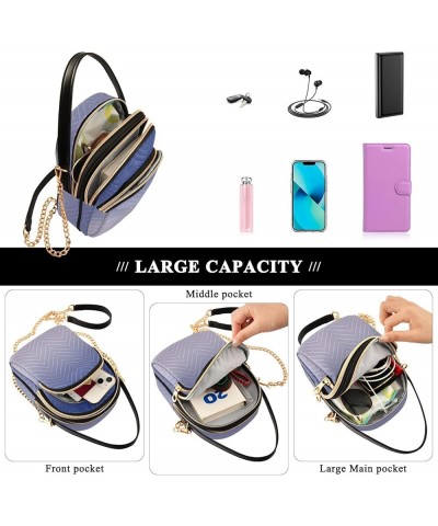 Crossbody Bag for Women Cell Phone Purse Wallet with Removable Chain Shoulder Handbag for Work Travel Phone Passport Dark Blu...