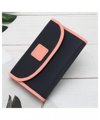 Genuine Leather Women Lady Trifold Fashion Card Case Wallet Zipper Coin Case Pocket Purse Large Capacity (Black) Blue $13.77 ...