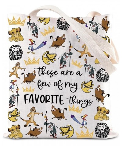 The Lion Inspire Gift Lion lover Tote Bag Animal Kingdom Gift Cartoon Fans Handbag Animal King Movie Merch Lion Bag $12.33 Totes