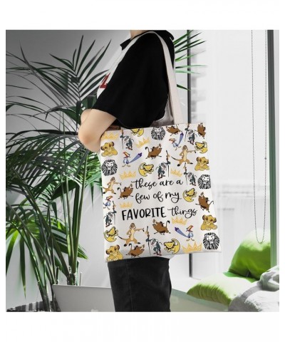 The Lion Inspire Gift Lion lover Tote Bag Animal Kingdom Gift Cartoon Fans Handbag Animal King Movie Merch Lion Bag $12.33 Totes