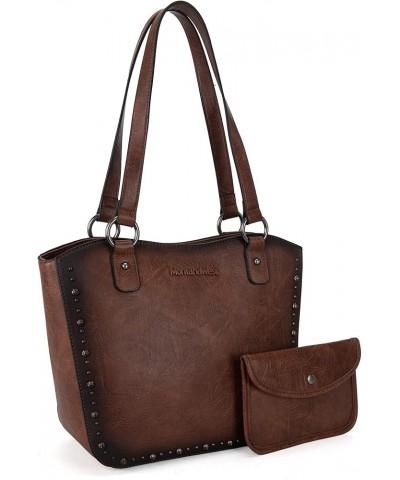 Women's Western Handbag Tooling Tote Bag Conceal Carry Purse with Detachable Holster X-brown $28.04 Hobo Bags