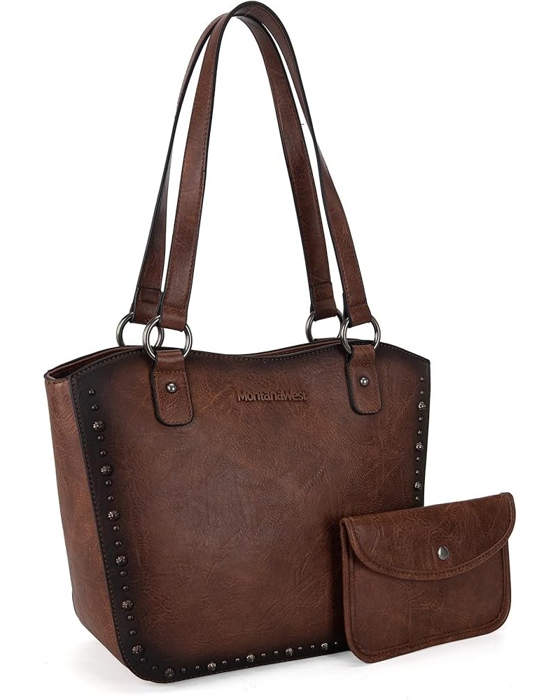 Women's Western Handbag Tooling Tote Bag Conceal Carry Purse with Detachable Holster X-brown $28.04 Hobo Bags