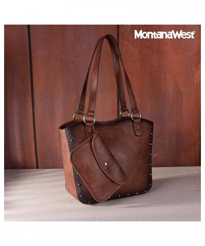 Women's Western Handbag Tooling Tote Bag Conceal Carry Purse with Detachable Holster X-brown $28.04 Hobo Bags