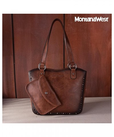 Women's Western Handbag Tooling Tote Bag Conceal Carry Purse with Detachable Holster X-brown $28.04 Hobo Bags