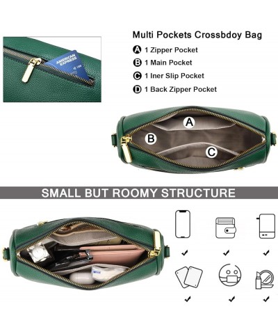 Small Crossbody Bag for Women Wide Strap Shoulder Bag Trendy Design Cluth Crossbody Purse and Handbag Top Zip 2-3-dark Green ...