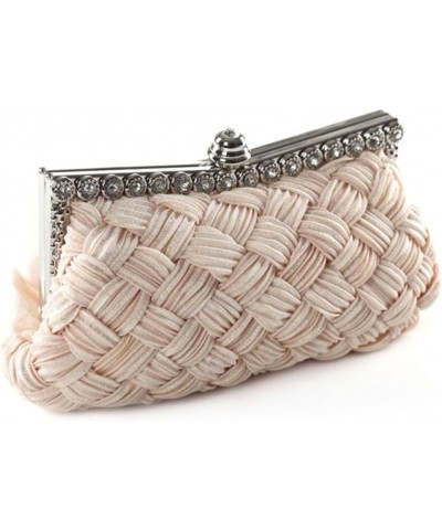 Beige Rhinestone Evening Clutch Purse Handbag Crystal Wedding Party Wallet Women's Beige $11.13 Evening Bags