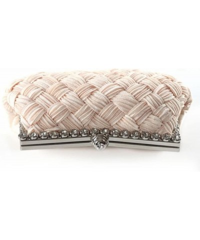 Beige Rhinestone Evening Clutch Purse Handbag Crystal Wedding Party Wallet Women's Beige $11.13 Evening Bags