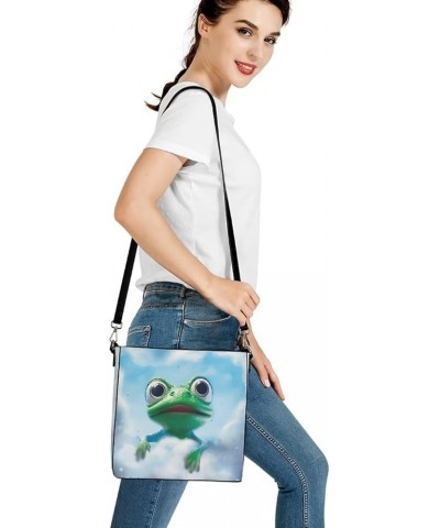 Handbags for Women Large Capacity Hobo Bags Leather Bucket Top-handle Purse Frog $22.79 Totes